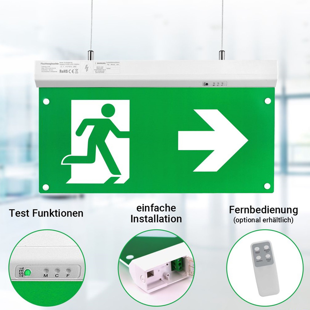 LED-Fluchtwegleuchte 4in1 image number 4