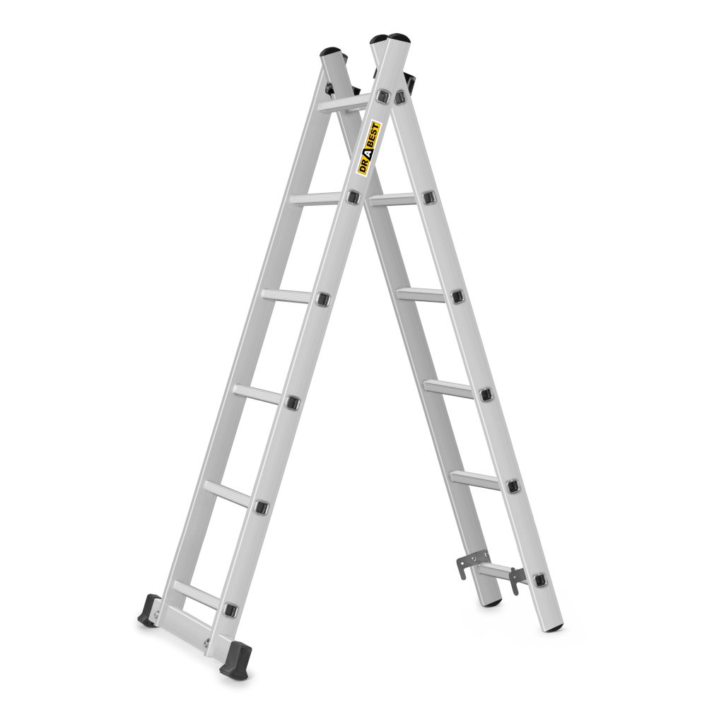 Mehrzweckleiter 3in1 aus Aluminium mit 2x6 Sprossen image number 1