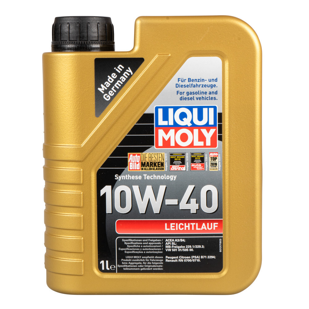 LIQUI MOLY 1 Liter Leichtlauf SAE 10W-40 für Otto- und Dieselmotoren image number 0