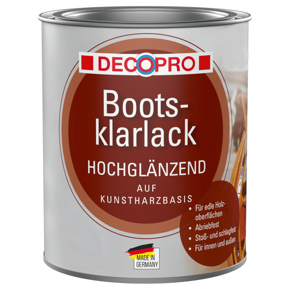 DECOPRO Bootsklarlack farblos hochglänzend für innen und außen
