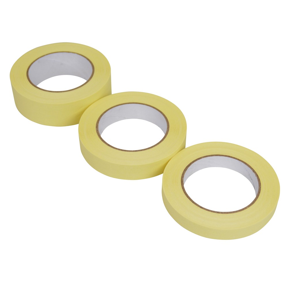 Flach-Kreppband-Set 3-teilig, 18 / 24 / 36 mm x 40 m