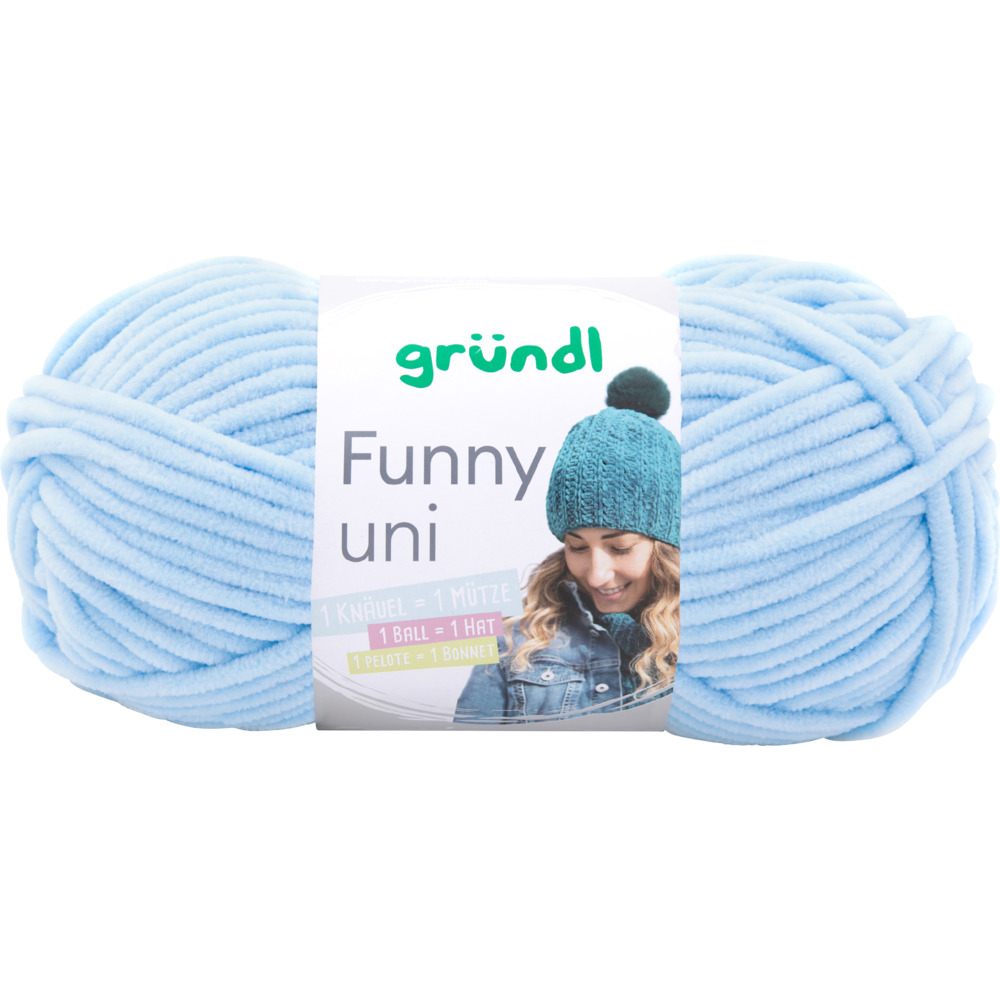 Garn Funny uni 100 g pastellblau image number 0