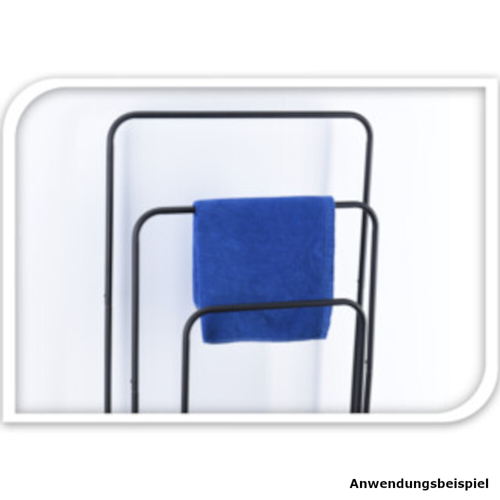 Handtuchhalter schwarz mit 3 Haltestangen image number 1