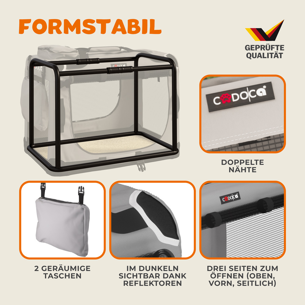 Tiertransportbox M 60 x 42 x 44 cm Grau image number 1