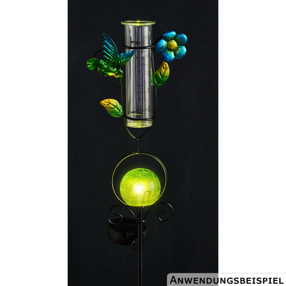 Solar Gartenstecker in verschiedenen Designs mit Regenmesser image number 1