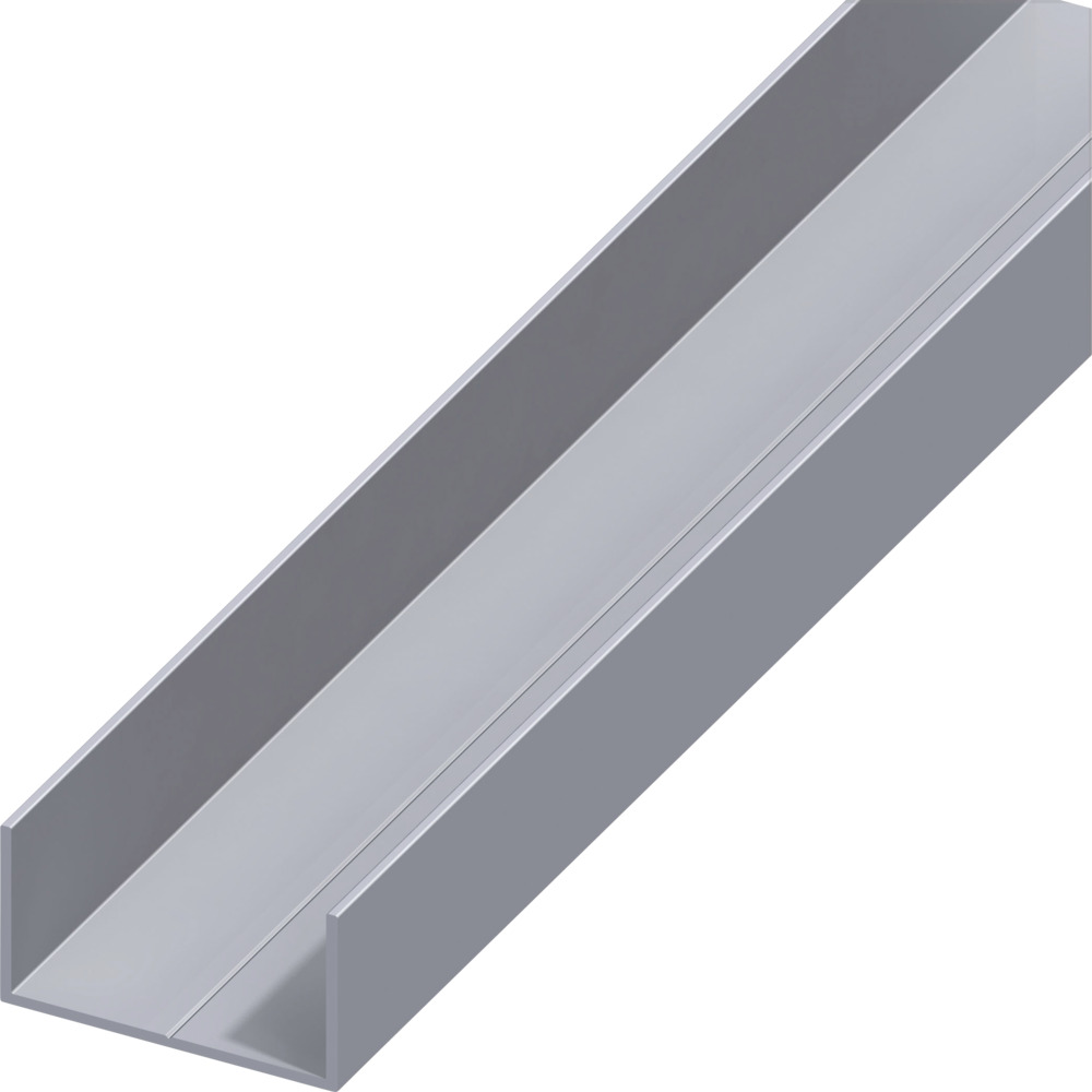 U-Profil Aluminium 1000 x 15,5 x 27,5 x 1,5 mm blank