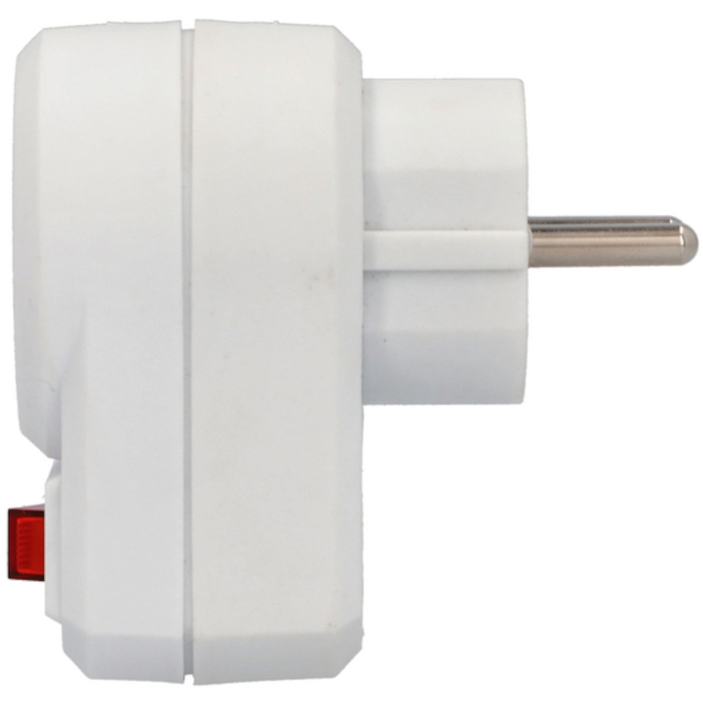 Schutzkontakt-Zwischenstecker mit Schalter 1-polig weiß image number 2
