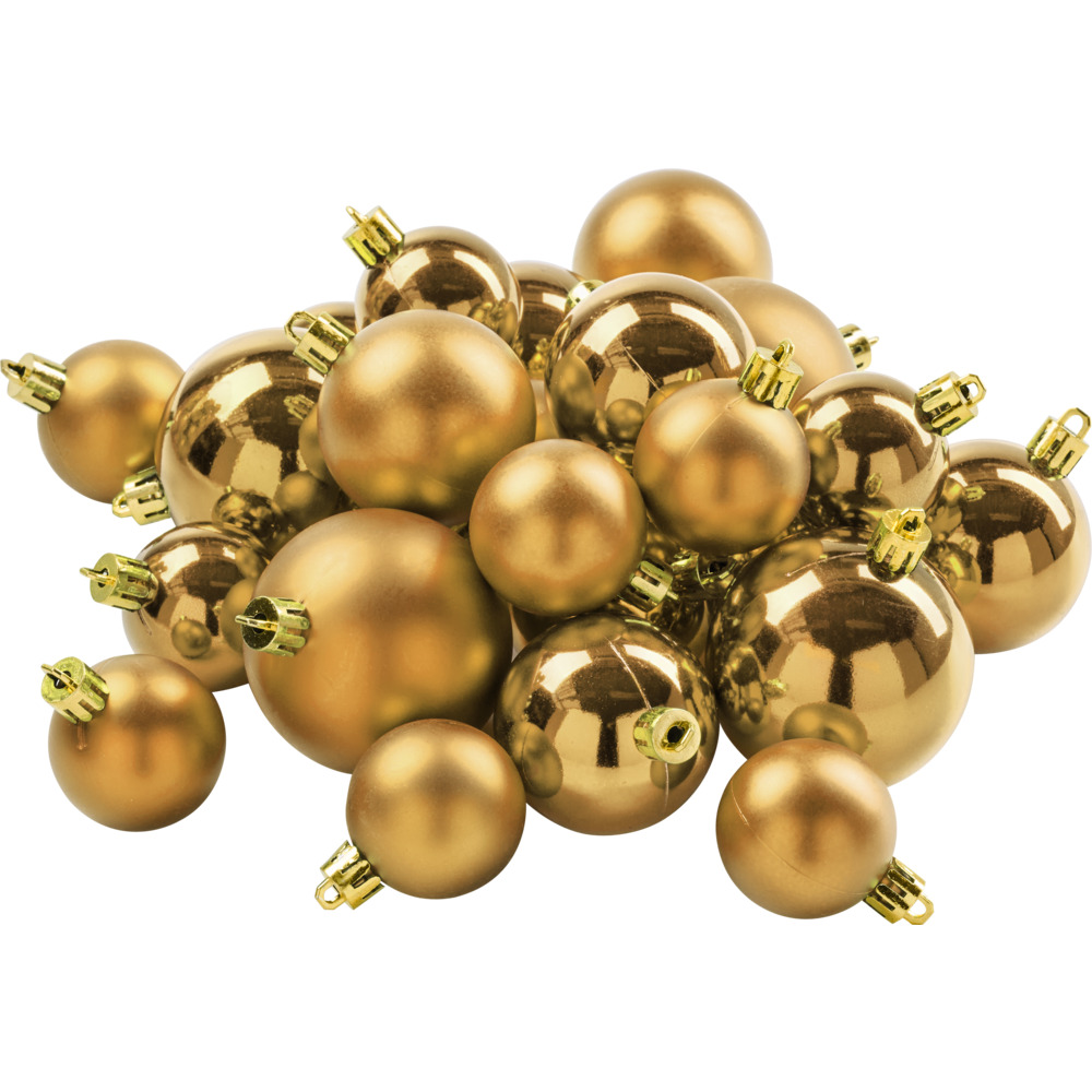 Weihnachtskugeln 60 St&uuml;ck gold