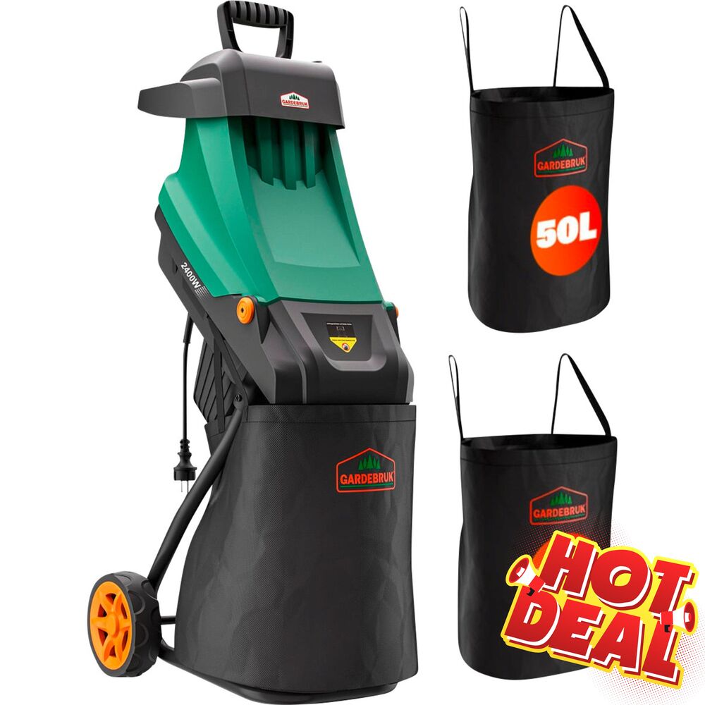 H&auml;cksler 2400 Watt mit zwei 50L Fangbeuteln