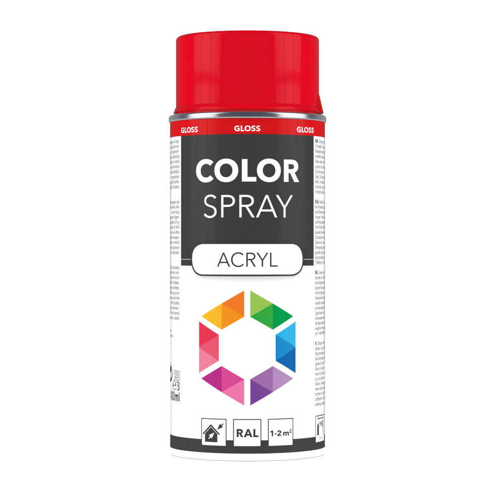 Lackspray glänzend 400 ml Acryl RAL 3020 verkehrsrot image number 0