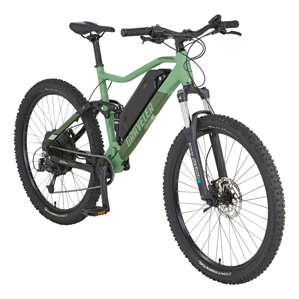PROPHETE Graveler 22 Fully E-Mountain-Bike 27,5" in Grün