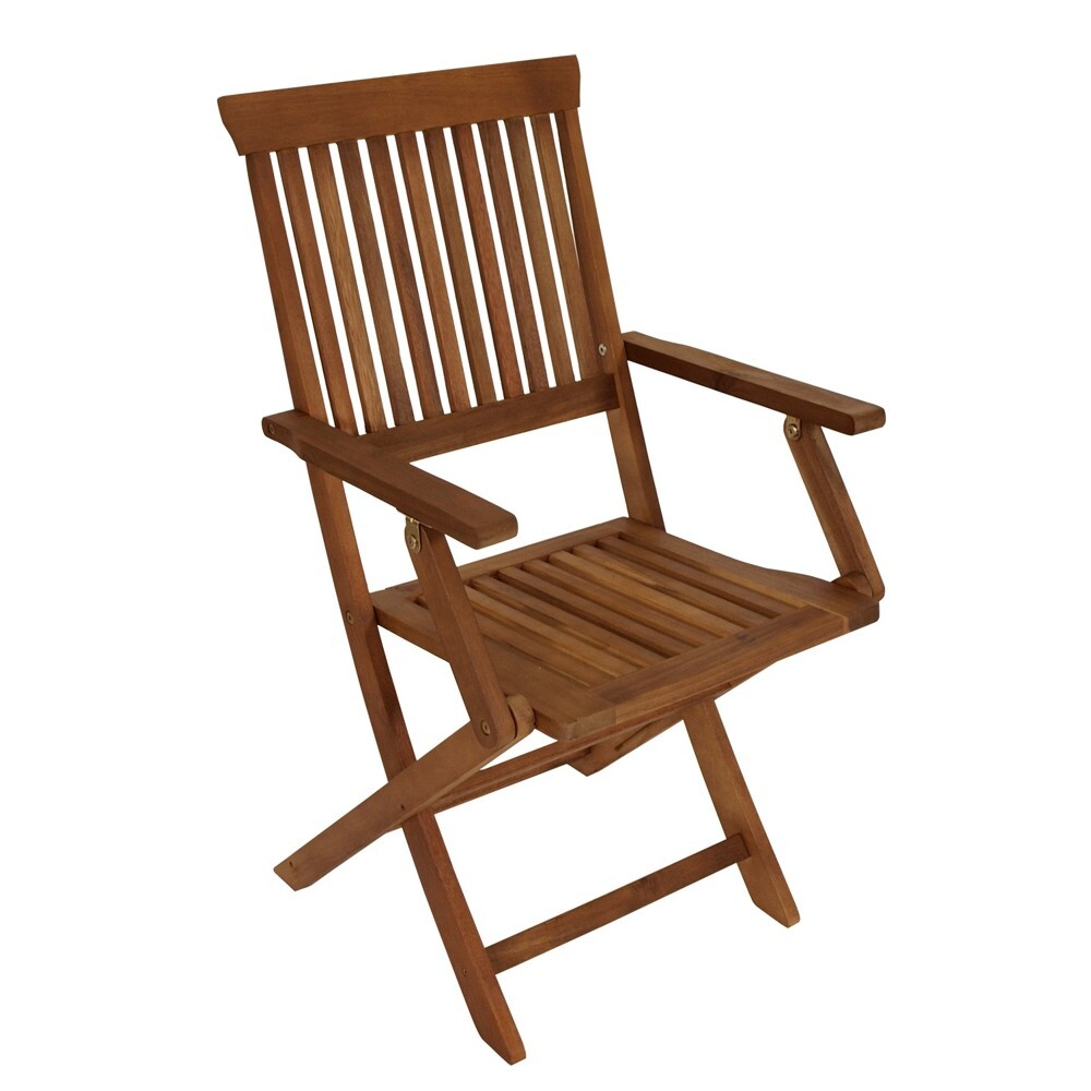 Klappsessel-Set Tobaco 4-teilig, Akazienholz geölt image number 1