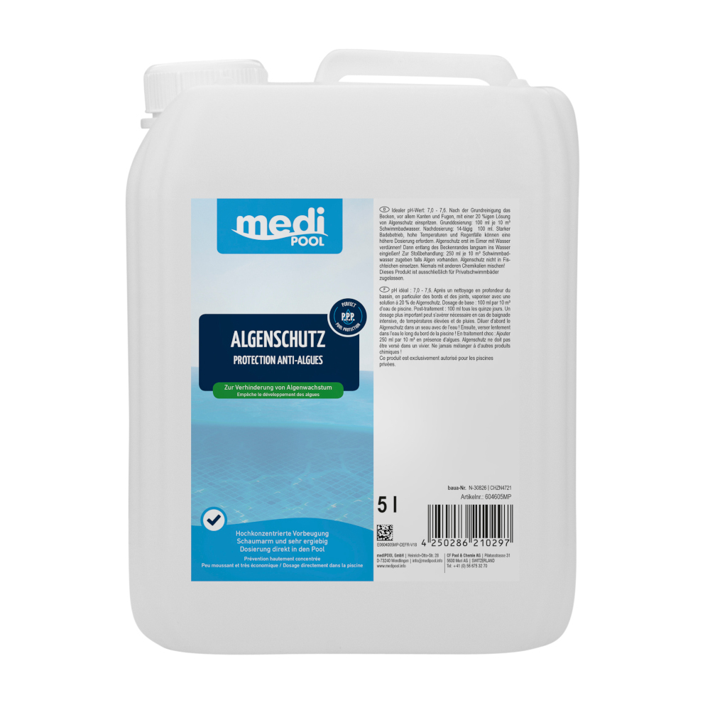 Algenschutz 5 Liter im Kanister Schaumarm