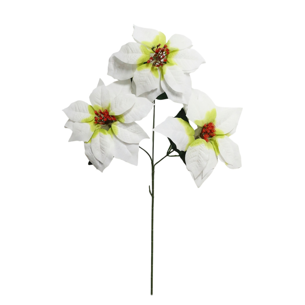 Deko-Weihnachtsstern mit 3 Bl&uuml;ten 57 cm - sortiert image number 3
