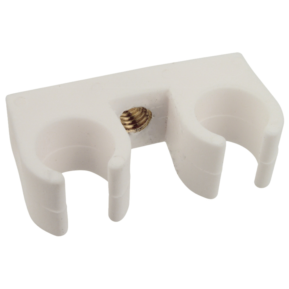 Rohrclip doppelt mit Gewindehülse 22 mm, M6 image number 0