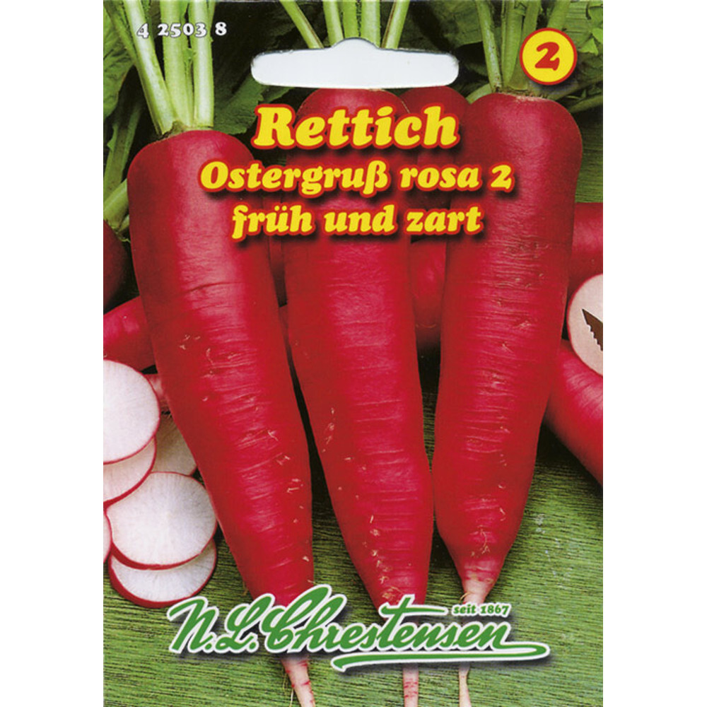 Saatgut Rettich Ostergru&szlig; rosa ca. 8-10 laufende Meter