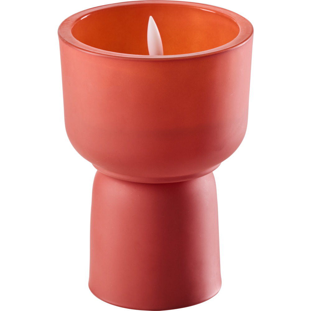 LED-Kerze gro&szlig; aus Glas &Oslash; 10cm, sortiert image number 1