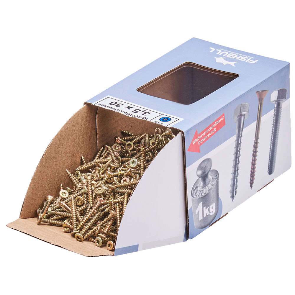 Spanplattenschraube 3,5x30 mm IVZ 1kg FISHBULL-Pack Senkkopf Vollgewinde image number 3