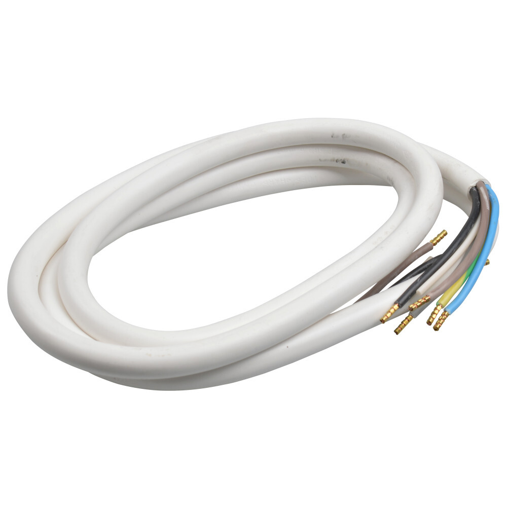 Herdanschlussleitung H05VV-F 5G 2,5mm² 2 m in Weiß