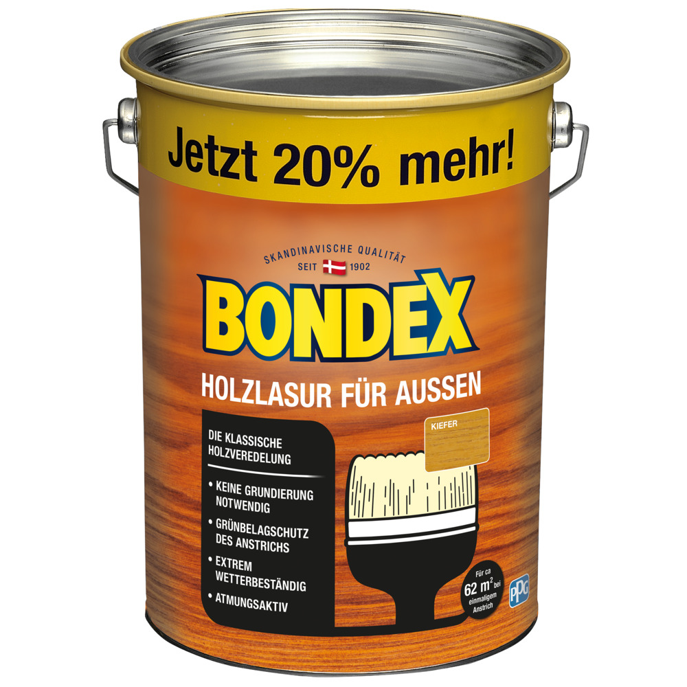 BONDEX Holzschutzlasur 4,8 Liter in Kiefer, für Außen