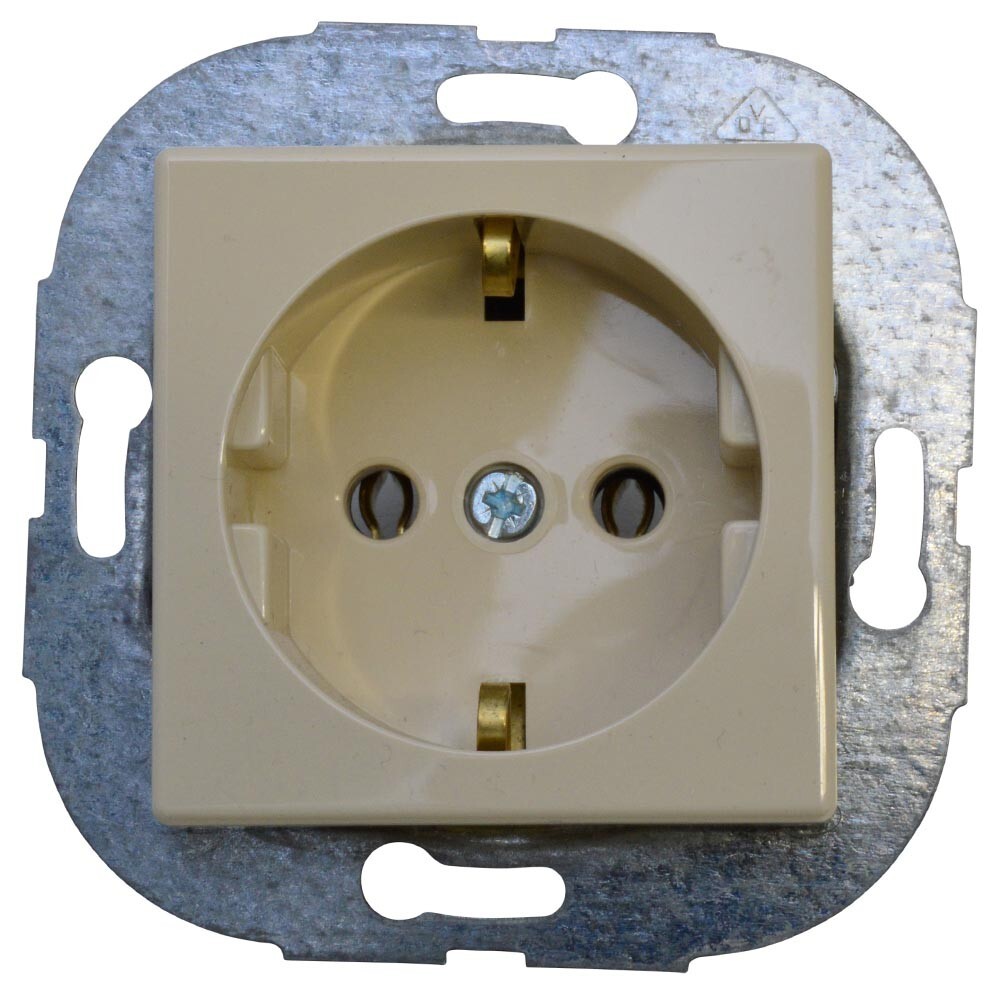 REV Schutzkontakt Steckdose Standard Quadro Einbausteckdose cremeweiß image number 0