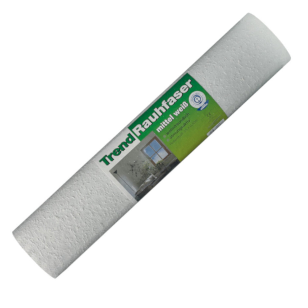 Trend Rauhfaser Tapete 25 x 0,53 m weiß mittel