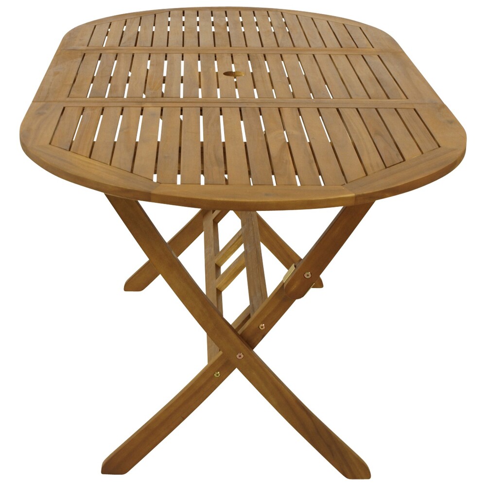 Klapptisch Benita oval, 160  x 85 x 74 cm, Akazie geölt image number 1