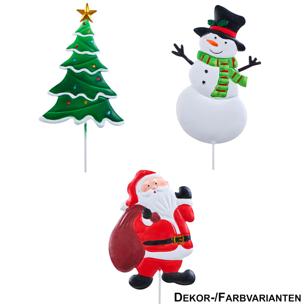 Gartenstecker 80 cm Weihnachtsfigur  - Designauswahl