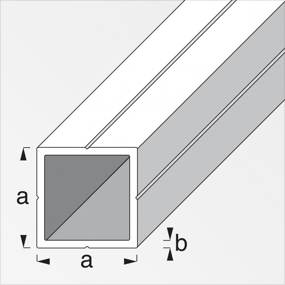 Quadratrohr Alu blank 7,5 x 1 mm 1m image number 0