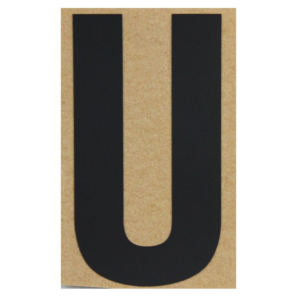 Klebebuchstabe U 100 mm schwarz image number 0