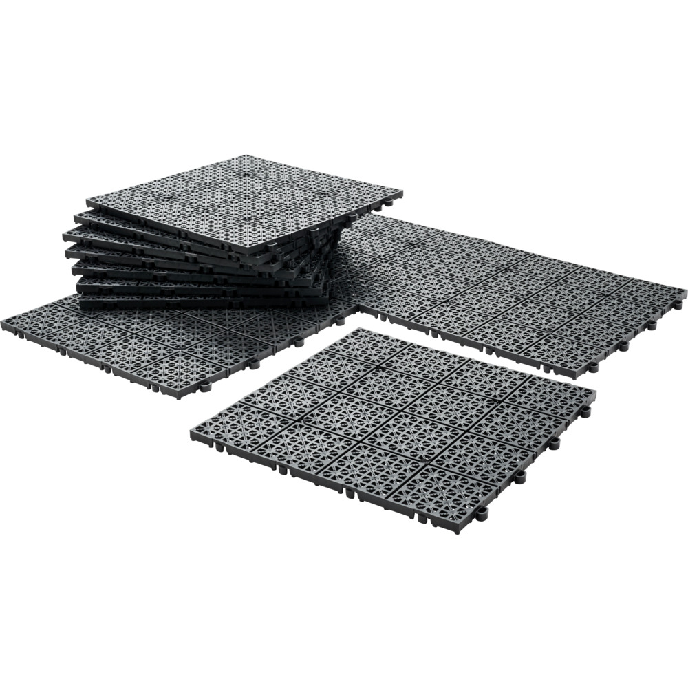 Klick-Bodenfliesen-Set 11 Stück 30 x 30 x 1 cm Kunststoff