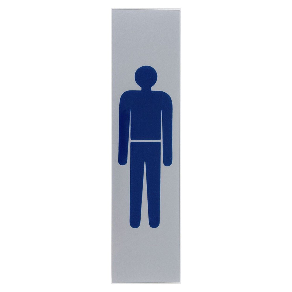 Türschild 160 x 40 mm, selbstklebend, Symbol Herren image number 0