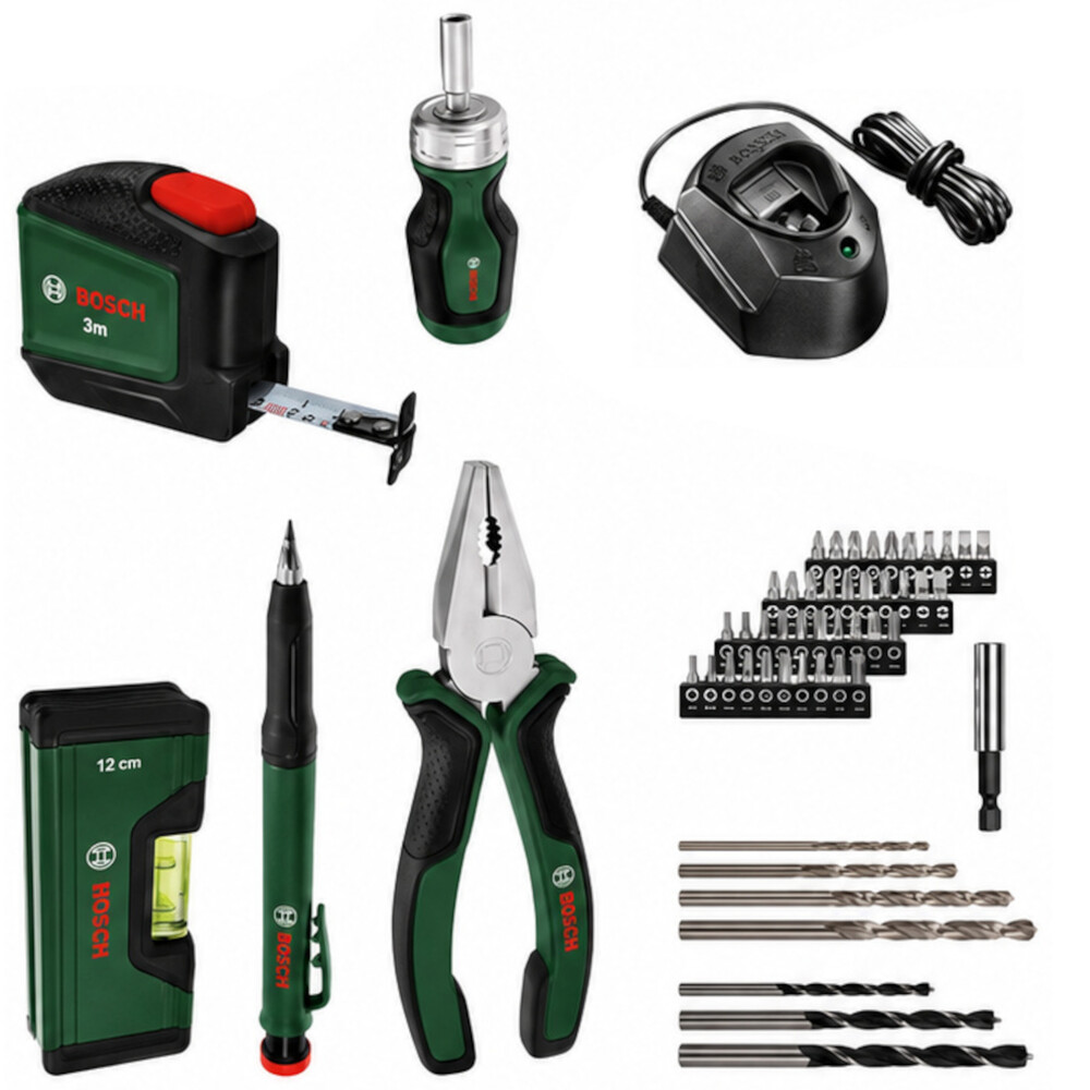BOSCH Akku-Bohrschrauber inkl. Handwerkzeug-Set, 63-teilig image number 2