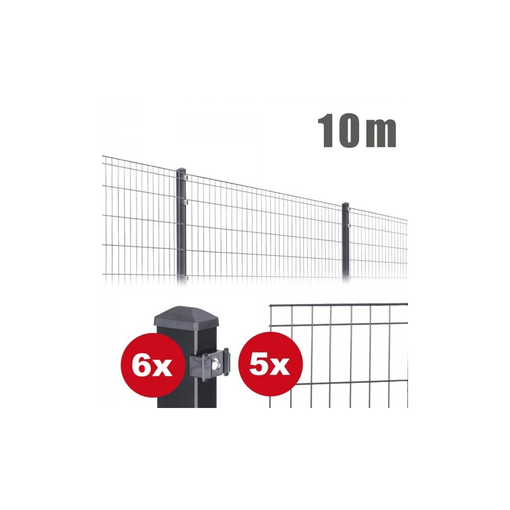 Zaunpaket MICHL ca. 1,0 m x ca. 10 m anthrazit verzinkt pulverbeschichtet image number 0