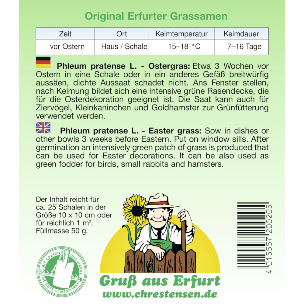 Saatgut Ostergras ca. 1 m² image number 1