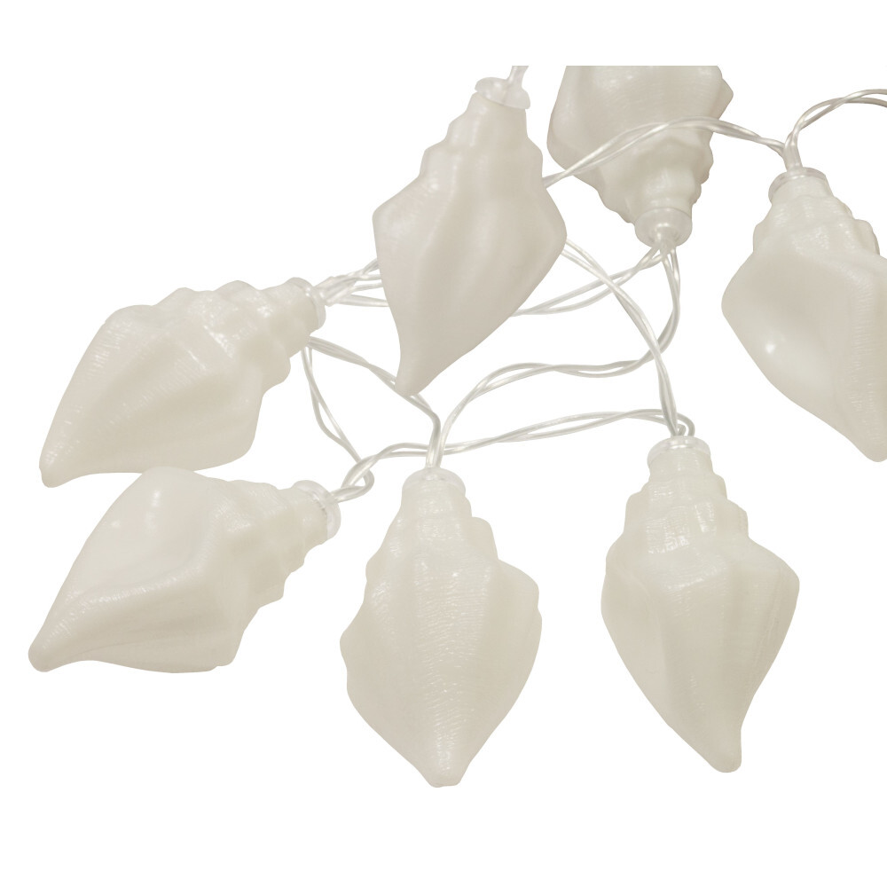 LED-Lichterkette 120 cm mit Muschelmotiv, 10 LEDs und Timerfunktion image number 0
