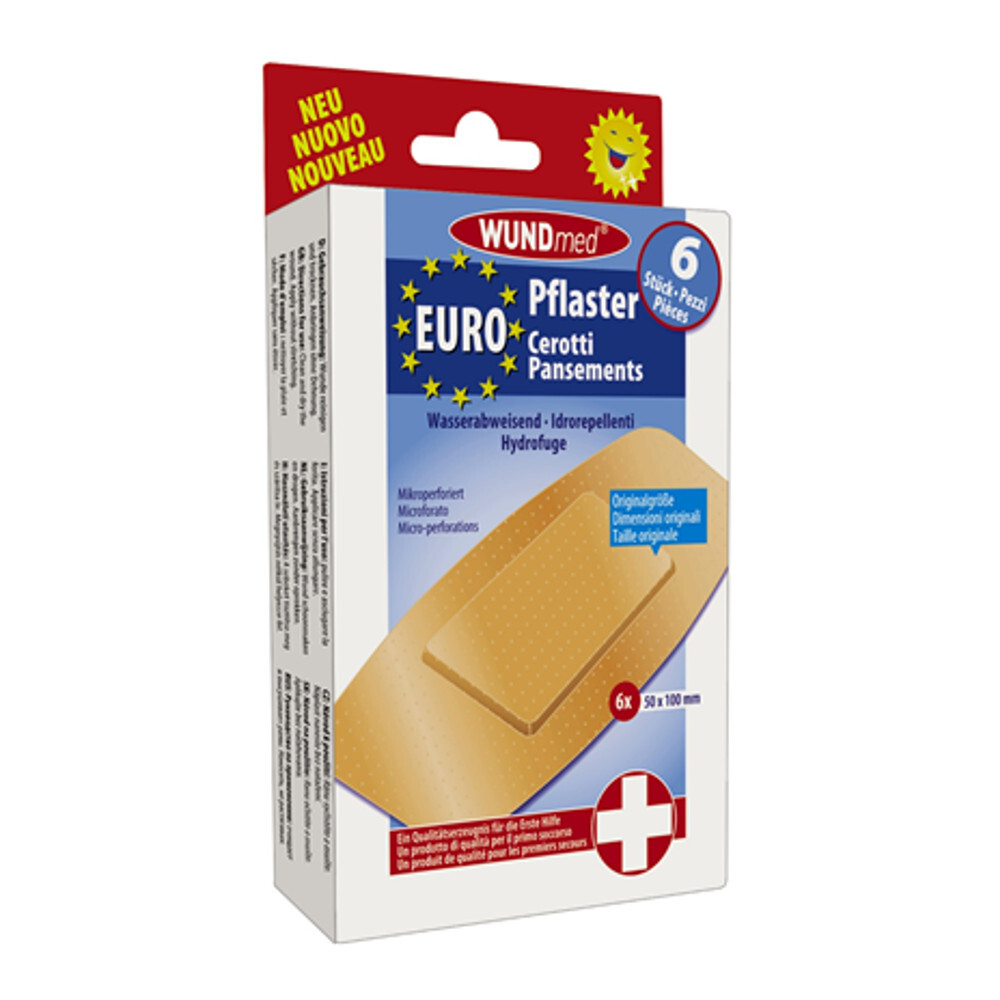 Europflaster 6 Stück 10 cm x 5 cm wasserabweisend