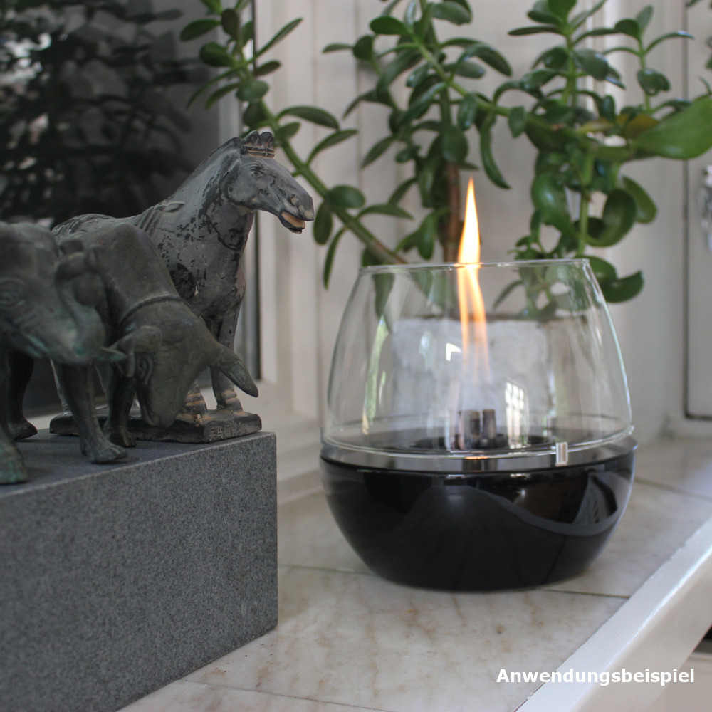 Firefix Tischfeuer Tenderflame „Tulpe 18" in schwarz mit 3-fach Docht image number 1