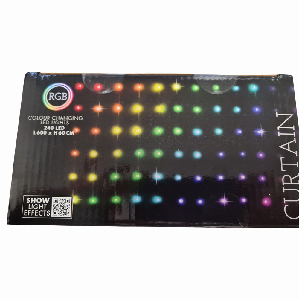 LED Lichtervorhang RGB 240 LEDs 600 x 60 cm IP 44 image number 1