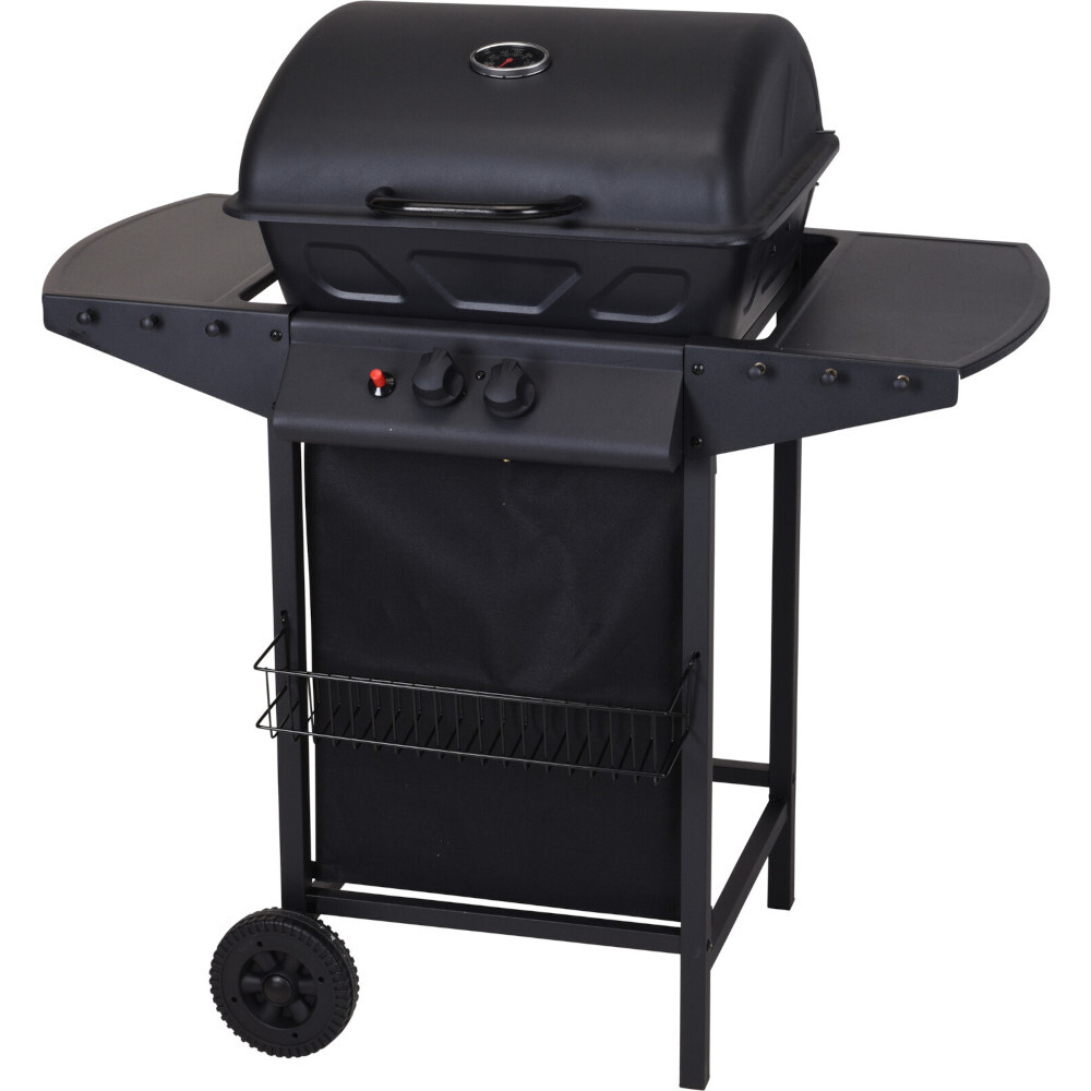 Vaggan BBQ Gasgrill mit 2 Brennern schwarz image number 1