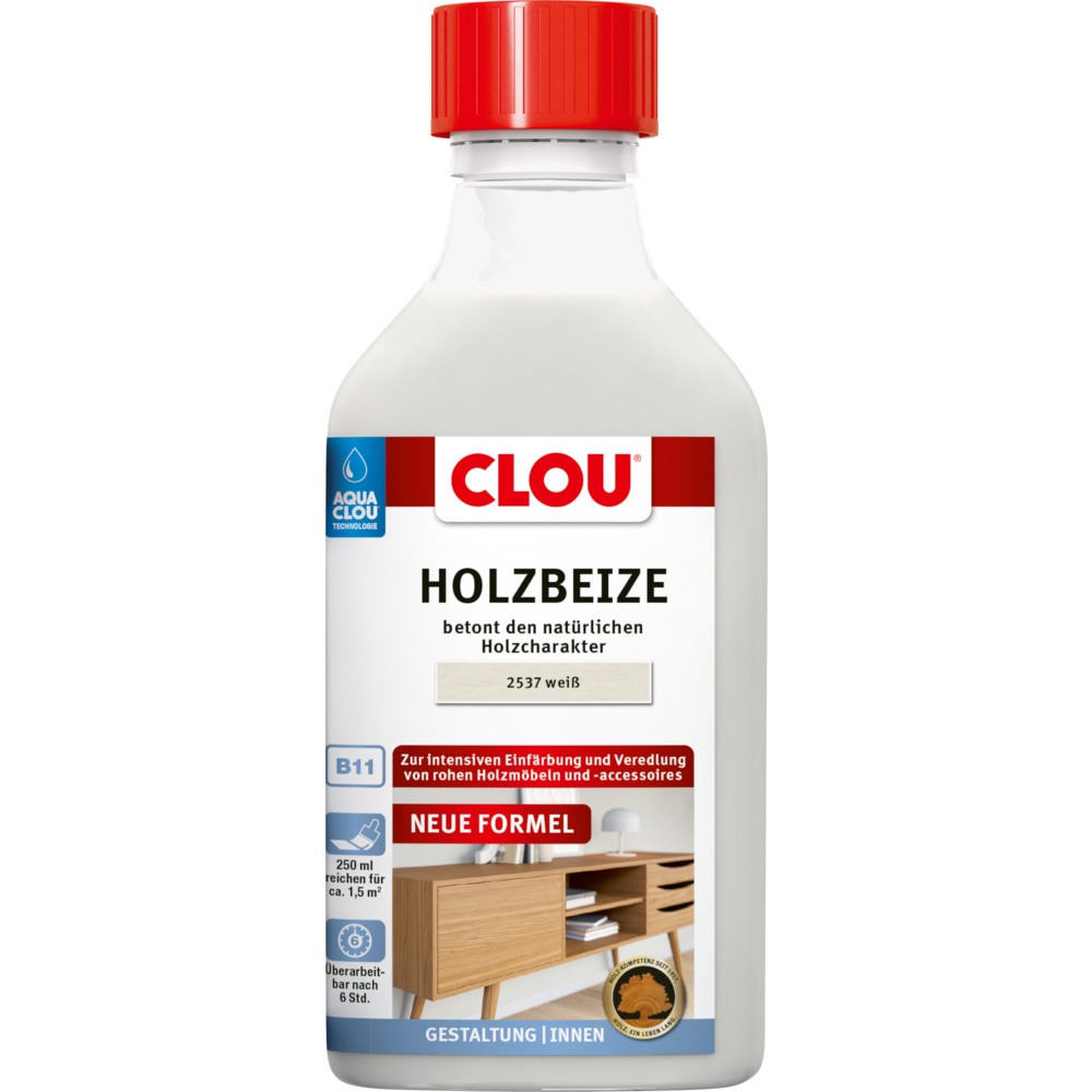 Aqua Clou Holzbeize Weiß 250 ml
