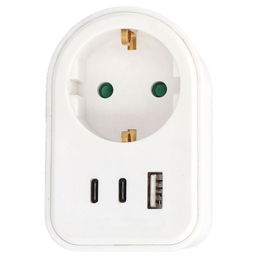 Zwischenstecker USB A+C 3,4A wei&szlig; image number 1