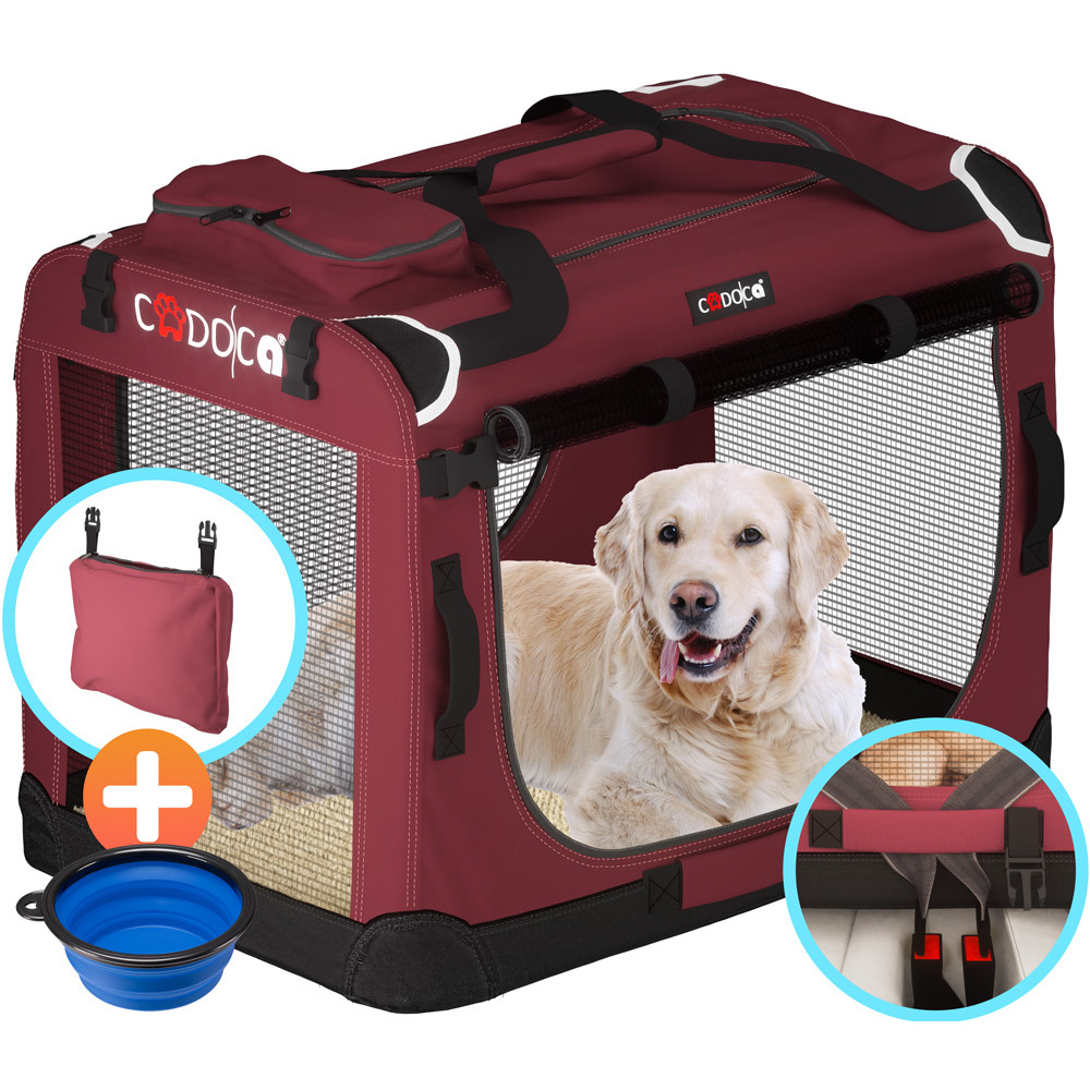 Tiertransportbox M 60 x 42 x 44 cm Dunkelrot image number 1