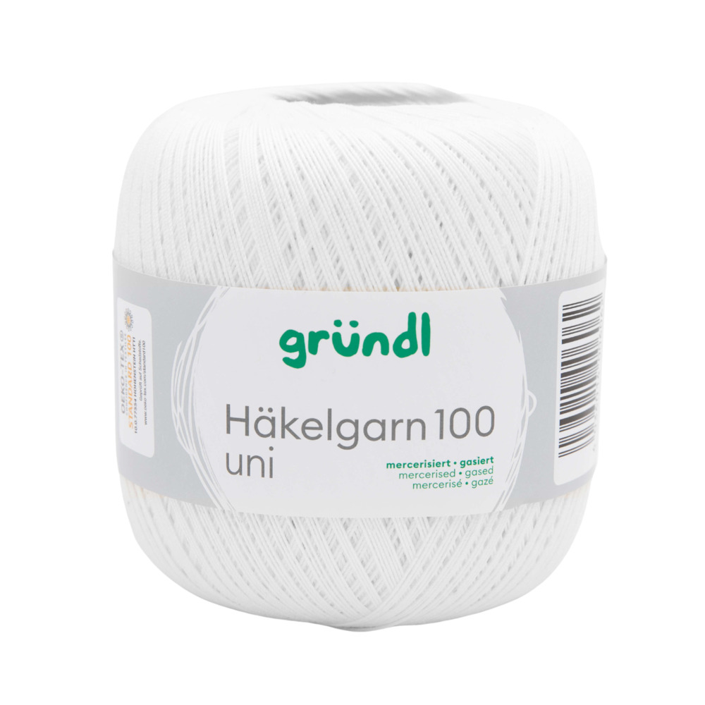 Häkelgarn 100 g Weiß image number 0