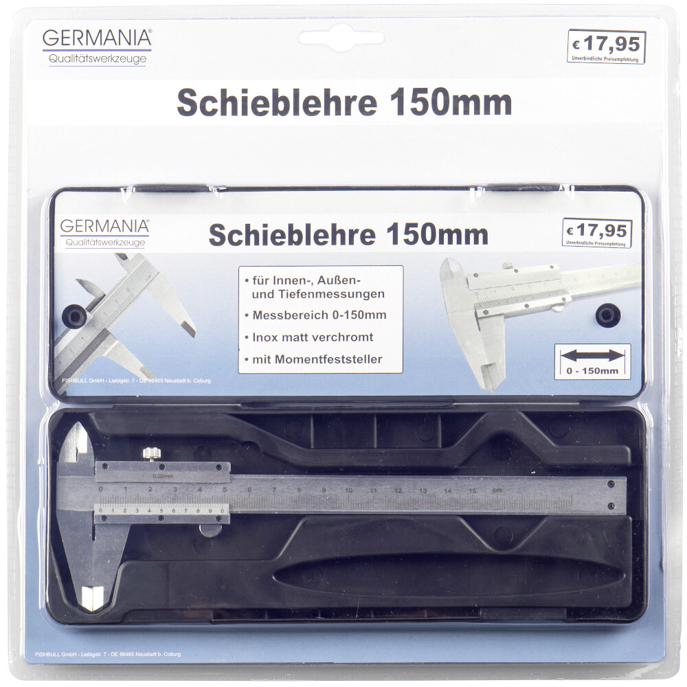 Messschieber 150x0,02mm in Kunststoffbox Schieblehre image number 3