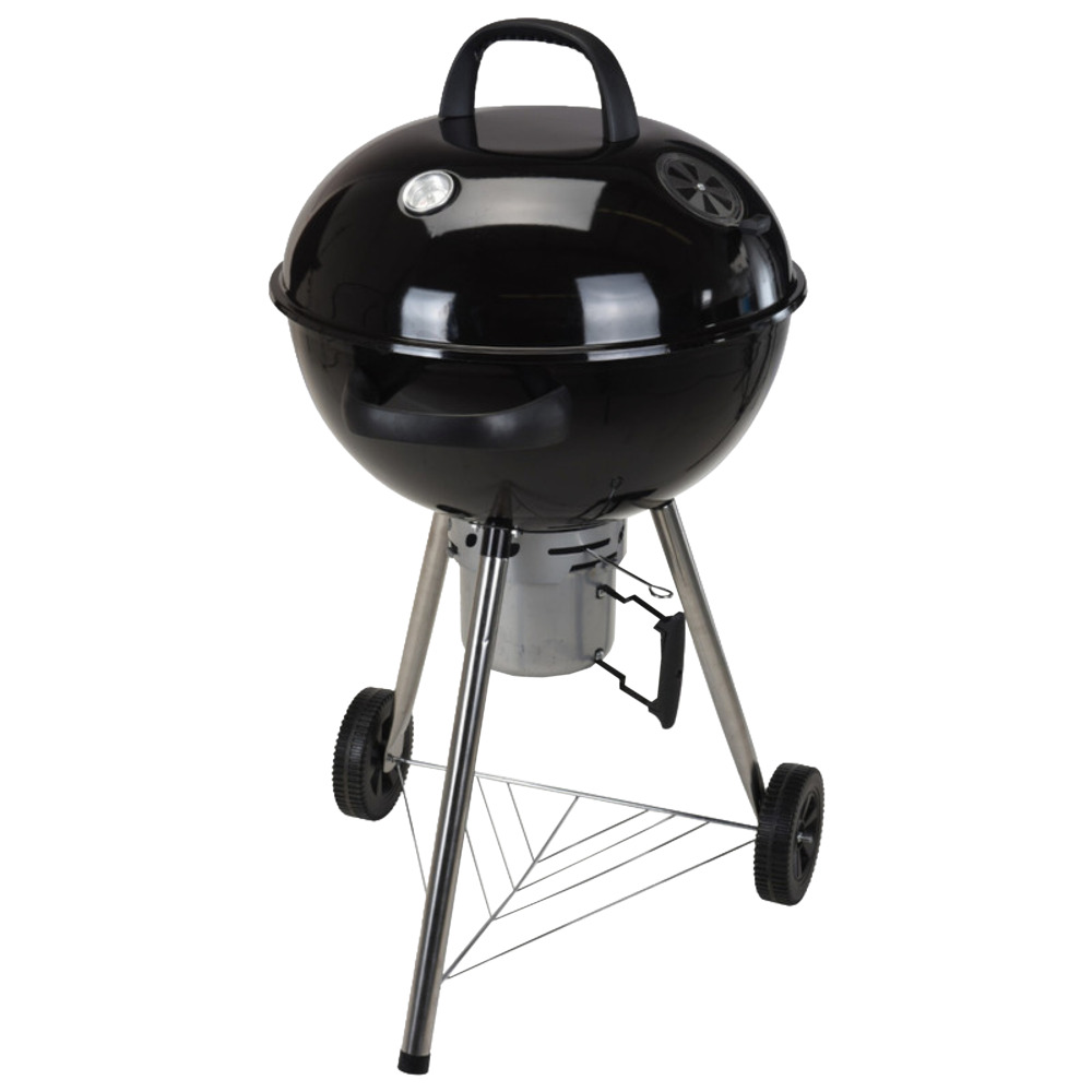 Kugelgrill fahrbar Edelstahl Schwarz 53 cm - B-Ware image number 1