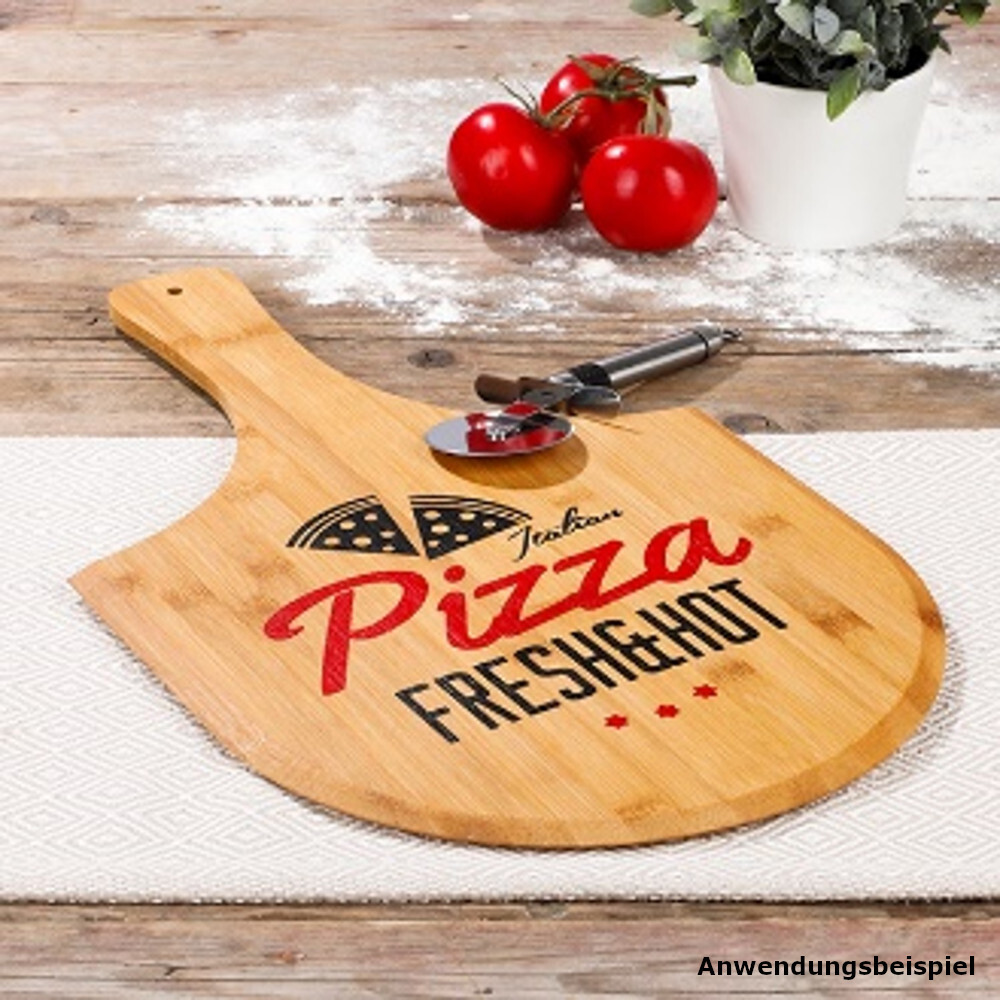 Pizzabrett aus Bambusholz für Ø30 cm Pizzen