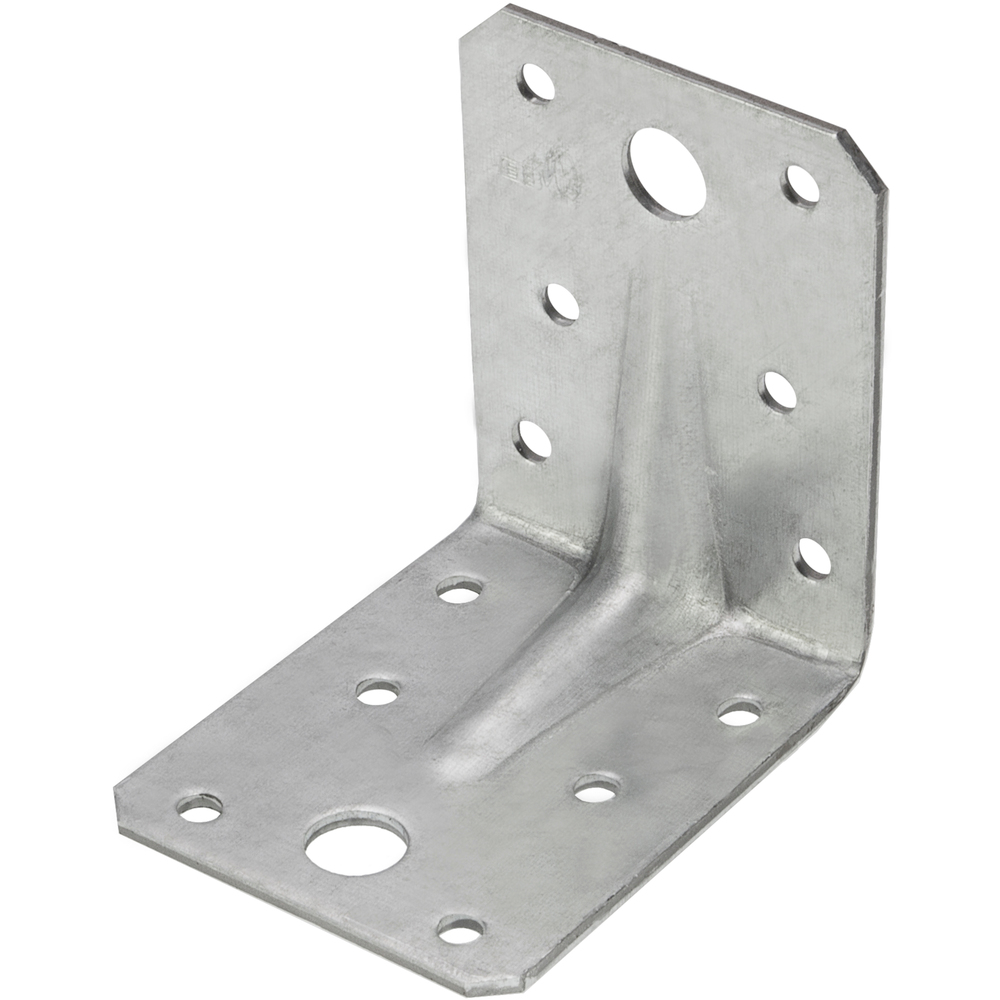 Lochplattenwinkel 70 x 70 x 55 mm aus Stahl mit Steg