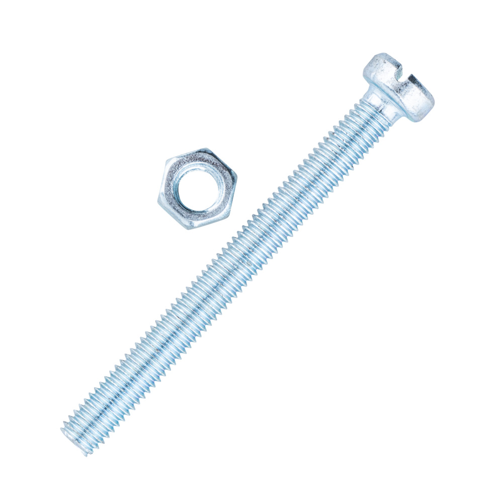 Gewindeschrauben DIN 84 mit Muttern 5 x 50 mm / M5 je 15 Stück