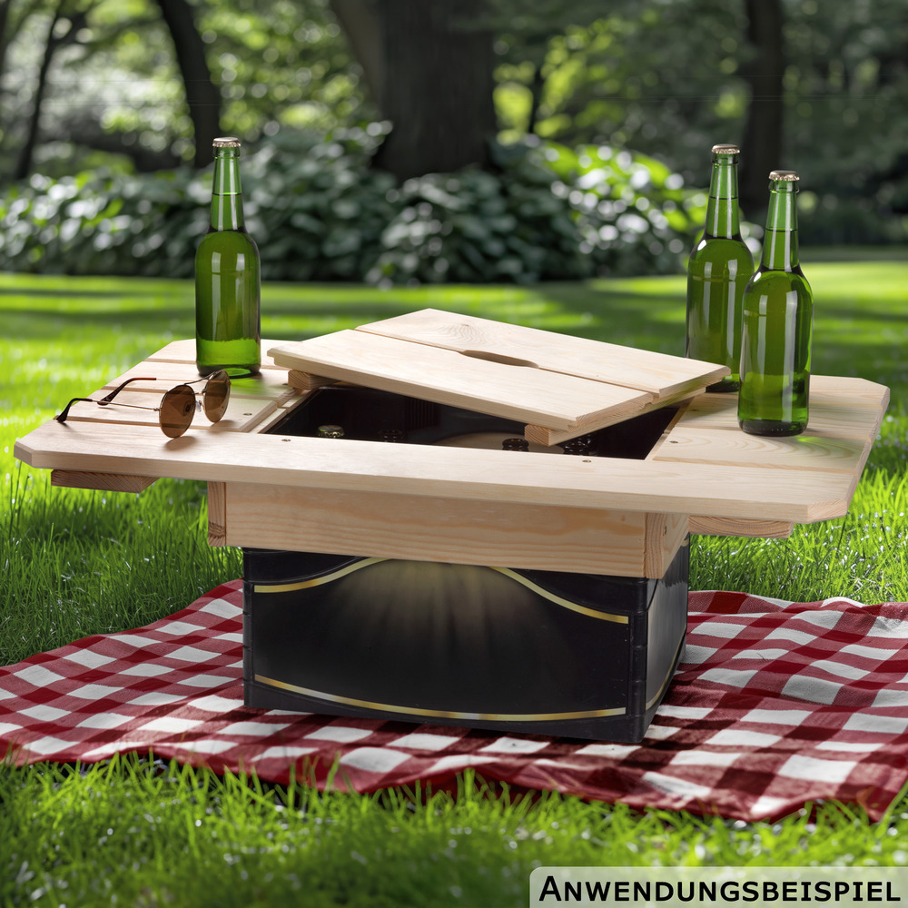 Bierkasten-Holztisch mit Deckel image number 2